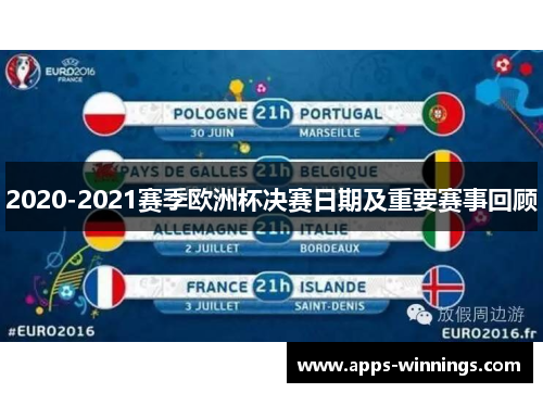 2020-2021赛季欧洲杯决赛日期及重要赛事回顾